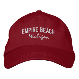 Empire Beach Michigan Embroidered Hat Broderad Keps