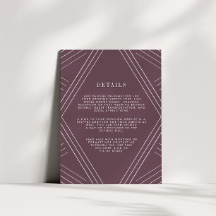 Empire Bröllopsgäst detaljeringskort   Eggplant Tilläggskort