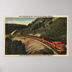 Empire Builder Tåg Poster