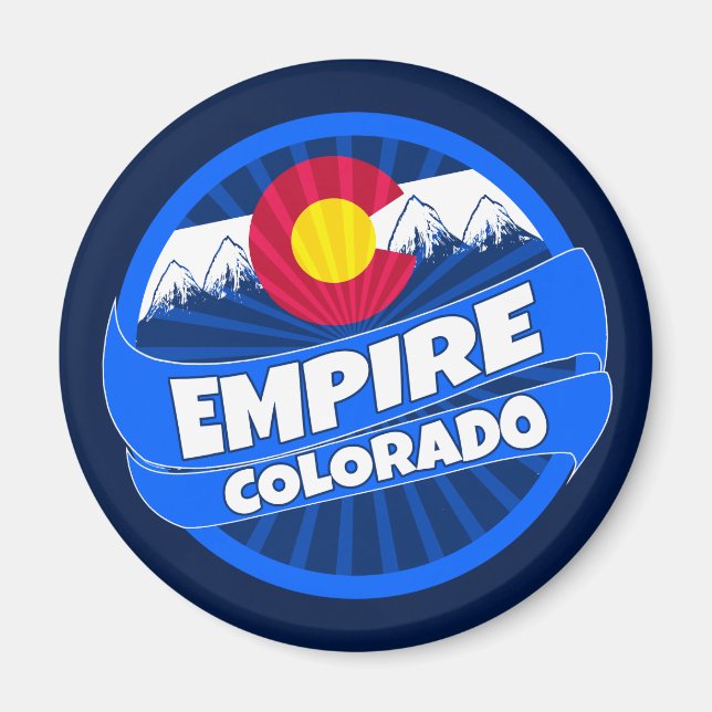 Empire Colorado flagga sprängde runt magnet (Framsidan)