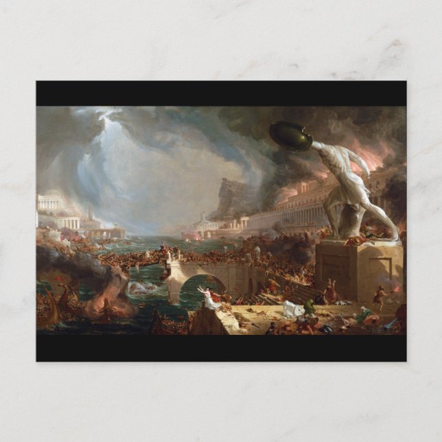 Empire: Förstörelse av Thomas Cole Vykort (Framsida)