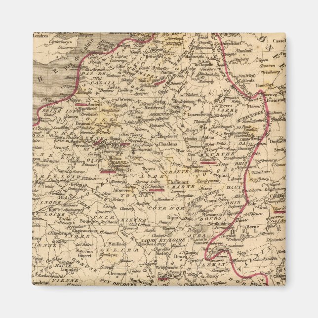 Empire Francais et Royaume d'Italie en 1809 Magnet (Framsidan)