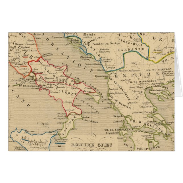 Empire Grec et Royaume d'Italie 774 a 900 Hälsningskort (Framsidan Horizontal)