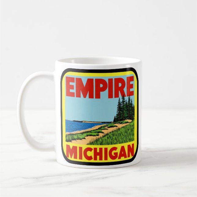 Empire Michigan Vintage Sand Dunes Kaffemugg (Vänster)