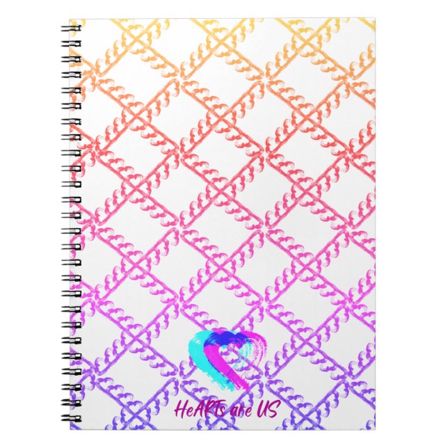 Empire Rainbow Heart Spiral Notebook Anteckningsbok (Framsidan)