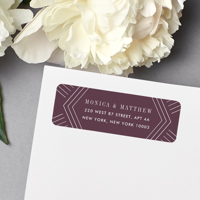 Empire Return Address Label | Äggplanta Returadress Etikett (Skapare uppladdad)