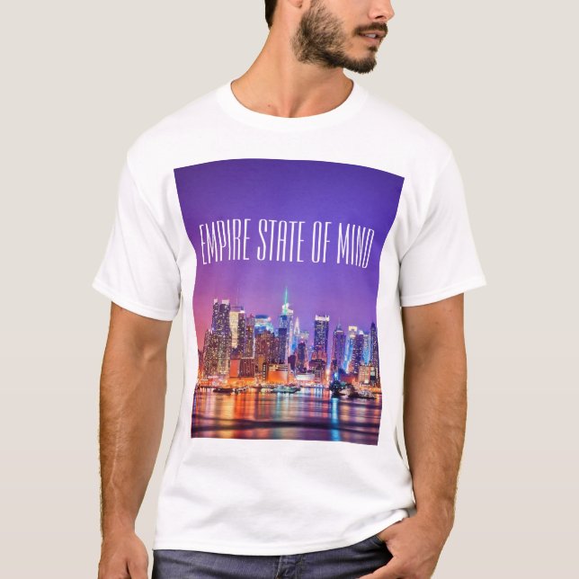 Empire state av varar besvärad den New York T Shirt (Framsida)