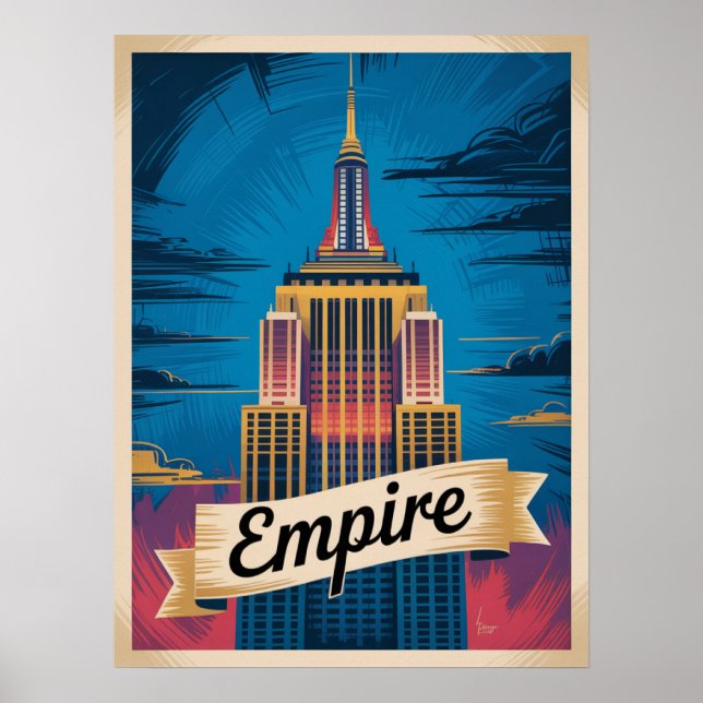 Empire State Building New York City Poster (Framsidan)