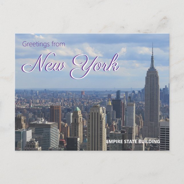 Empire State Building New York City Vykort (Framsida)