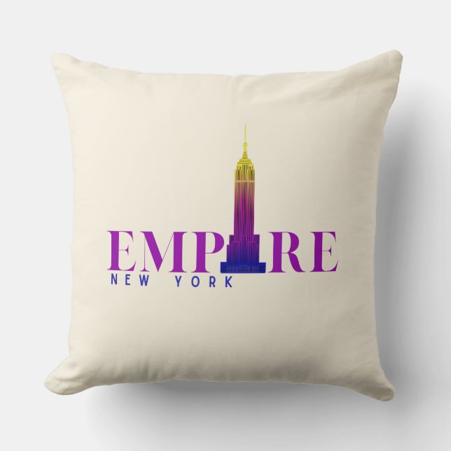 Empire State Building-New York-Pulsande  Kudde (Framsida)