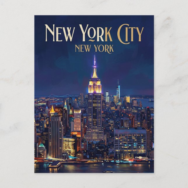 Empire State Building USA Vykort (Framsida)