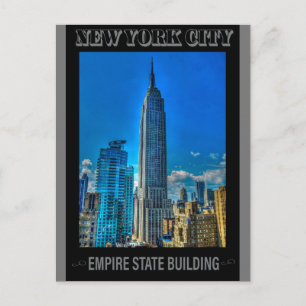 Empire state Byggande New York City Vintage Vykort