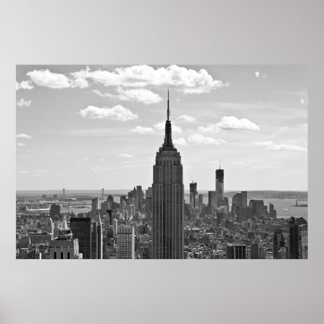 Empire state Byggande svartvit poster (Framsidan)