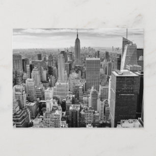 Empire state Bygger Black White New York City Vykort