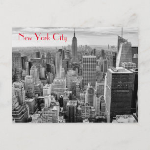 Empire state Bygger Black White New York City Vykort