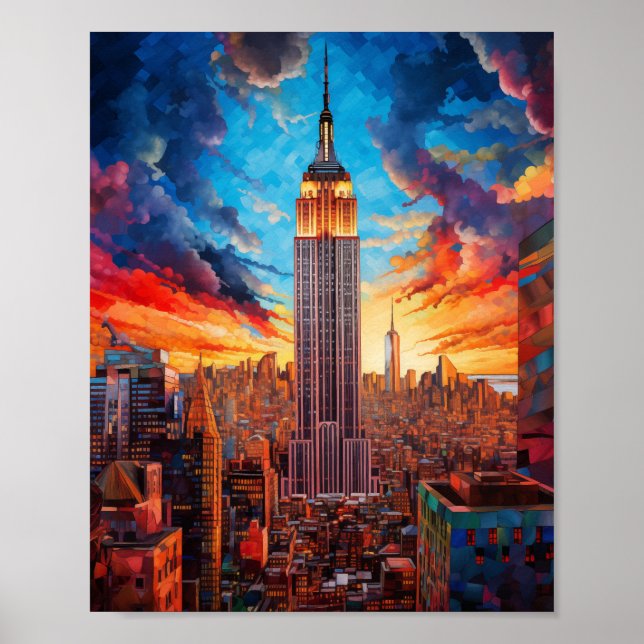 Empire state Bygger New York USA Poster (Framsidan)