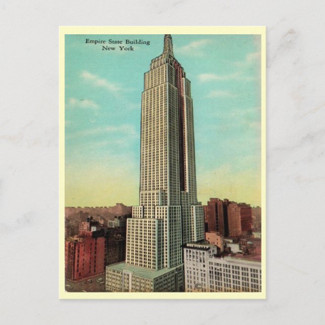 Empire state Byggnad 1930-talet Vykort (Framsida)