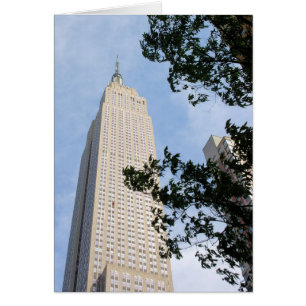 Empire state Byggnad - New York City - Blank Insid Hälsningskort