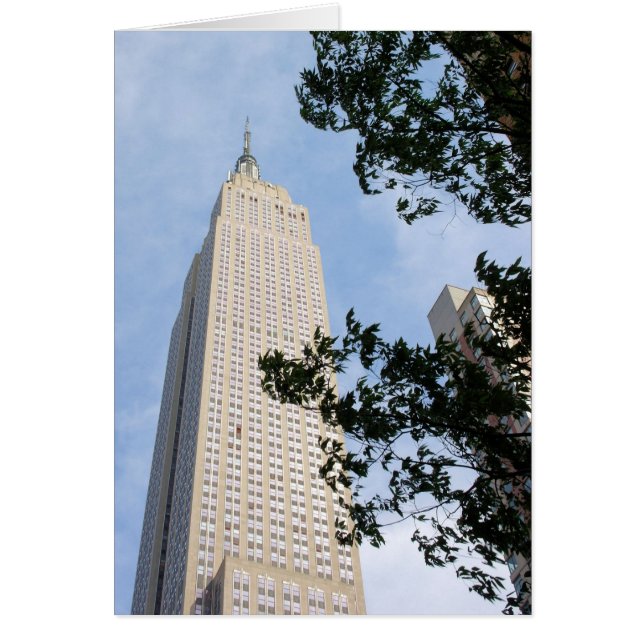 Empire state Byggnad - New York City - Blank Insid Hälsningskort (Framsidan)