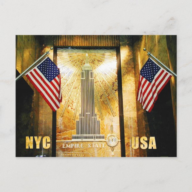 empire state Byggnad, New York City Vykort (Framsida)