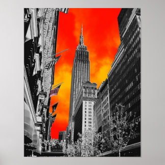 Empire state Byggnad, New York, NY Poster
