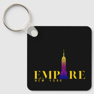 Empire state Byggnad-New York-Vibrant Guld Nyckelring