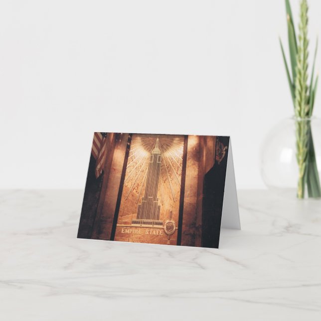 Empire state Byggnad Note Card Kort (Framsida)