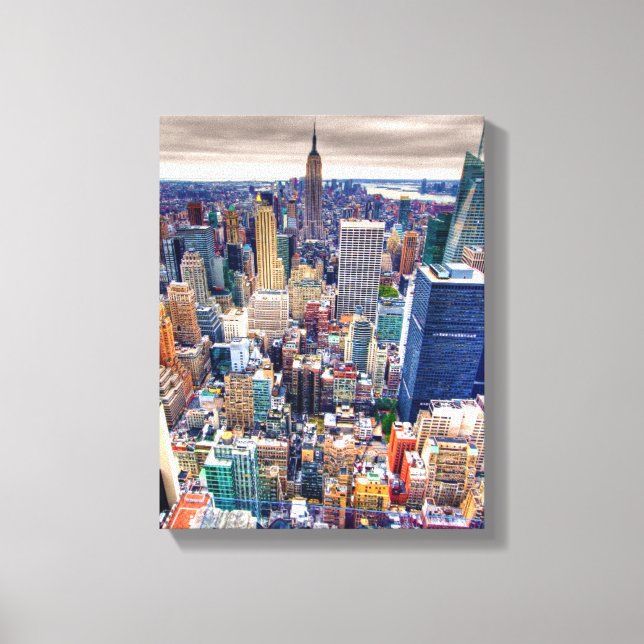Empire state Byggnad och Midtown Manhattan Canvastryck (Framsida)