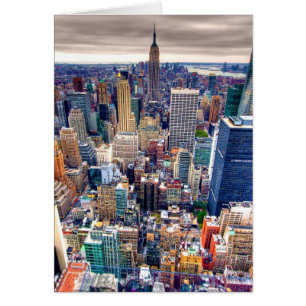 Empire state Byggnad och Midtown Manhattan Hälsningskort