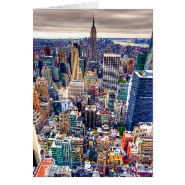 Empire state Byggnad och Midtown Manhattan Hälsningskort (Framsidan)