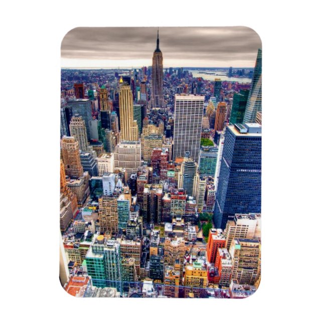Empire state Byggnad och Midtown Manhattan Magnet (Vertikal)