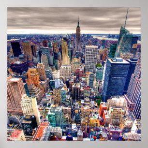 Empire state Byggnad och Midtown Manhattan Poster