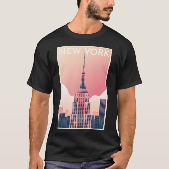 Empire state Byggnad T Shirt (Framsida)