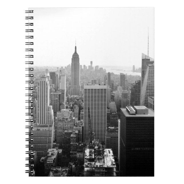 Empire state Byggnads Manhattan Anteckningsbok Med Spiral (Framsidan)