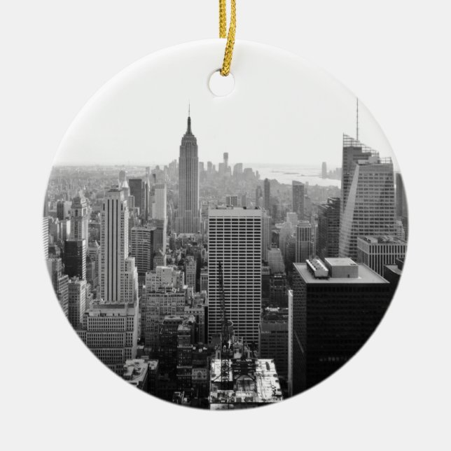 Empire state Byggnads Manhattan Julgransprydnad Keramik (Framsidan)