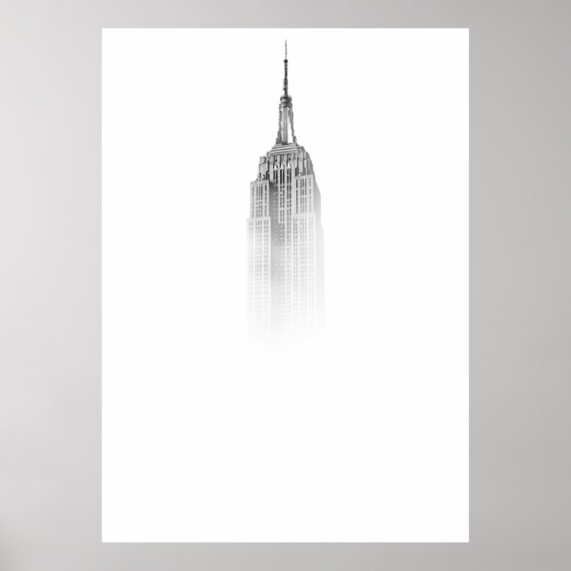 EMPIRE STATE BYGGNADS SKETCH POSTER (Framsidan)