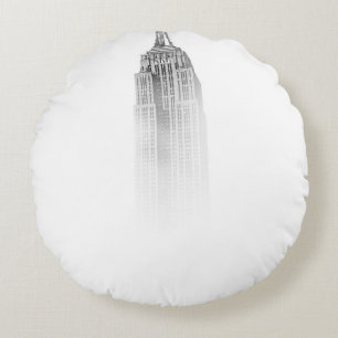 EMPIRE STATE BYGGNADS SKETCH RUND KUDDE