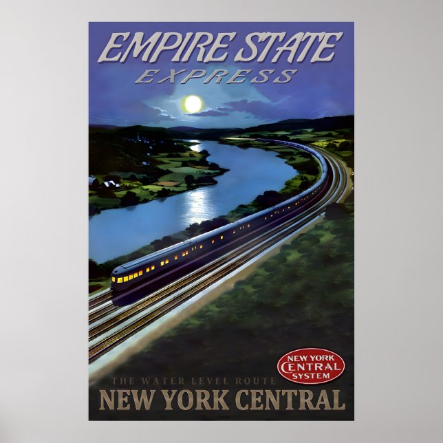 Empire State Express New York Central Railroad Poster (Framsidan)
