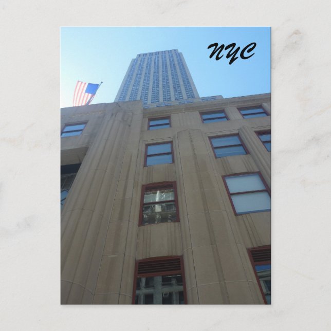 empire state flagga vykort (Framsida)