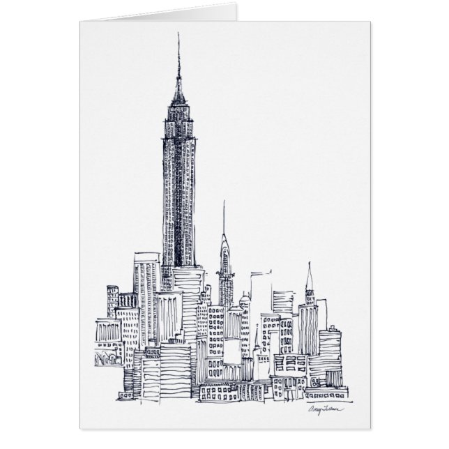 Empire state hälsningskort (Framsidan)