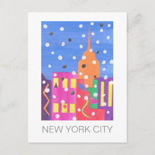 empire state i Snö vykort