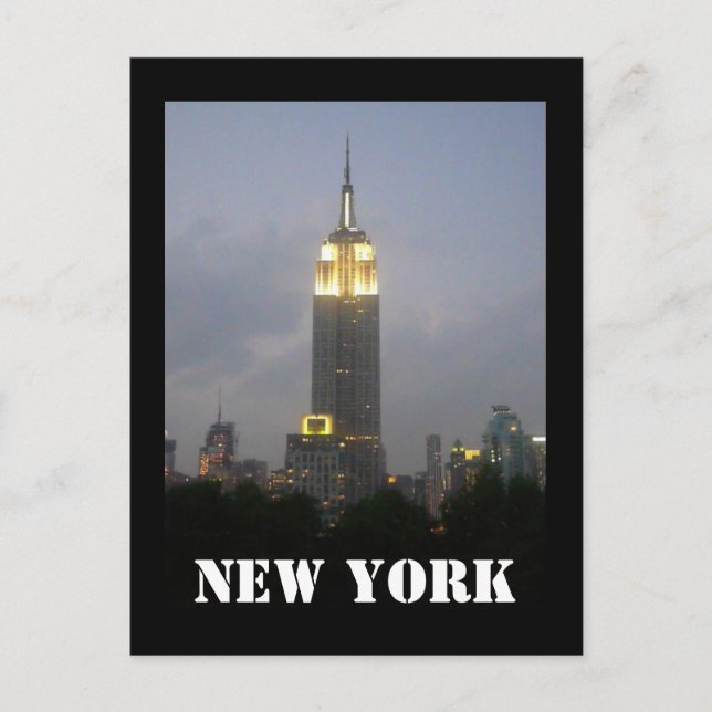 empire state new york vykort (Framsida)