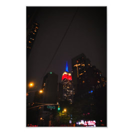 Empire State on the Fourth – Vintage Night Photo Fototryck