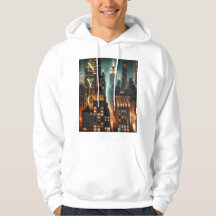 Empire State Skyline Hoodie: NYC Skyskrapor