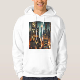 Empire State Skyline Hoodie: NYC Skyskrapor Hoodie