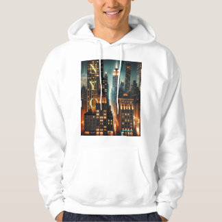 Empire State Skyline Hoodie: NYC Skyskrapor Hoodie