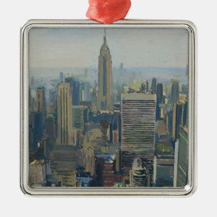 Empire state som bygger 2012 julgransprydnad metall