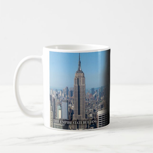 Empire state som bygger den historiska muggen kaffemugg (Vänster)