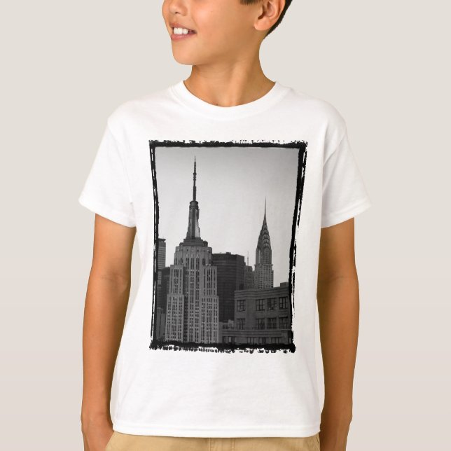 Empire state som bygger fotoet t-shirt (Framsida)