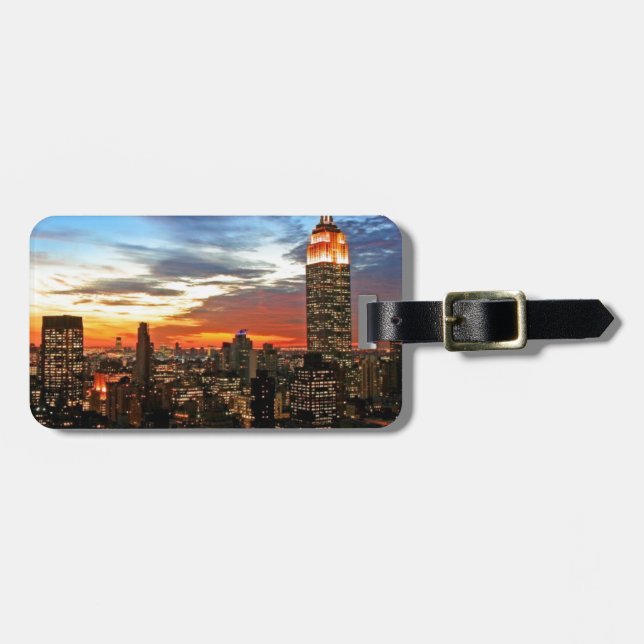 Empire state som bygger New York Bagagebricka (Horisontell Framsida)